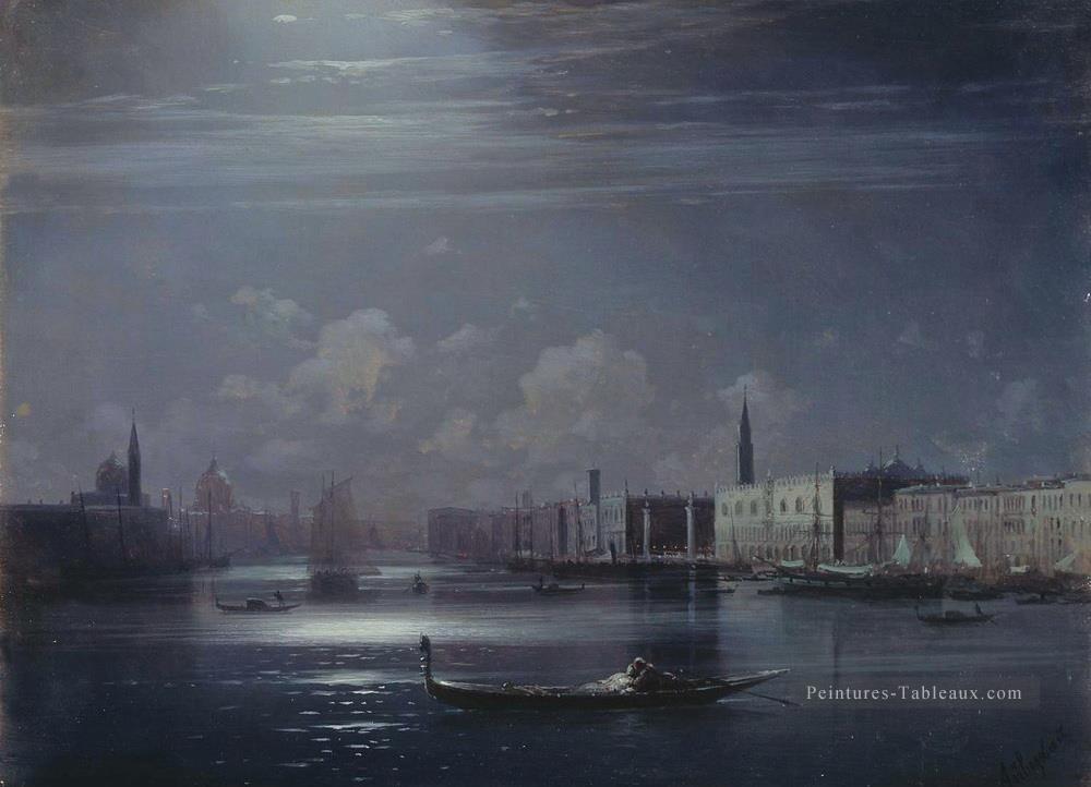 nuit paysage venise Romantique Ivan Aivazovsky russe Peintures à l'huile